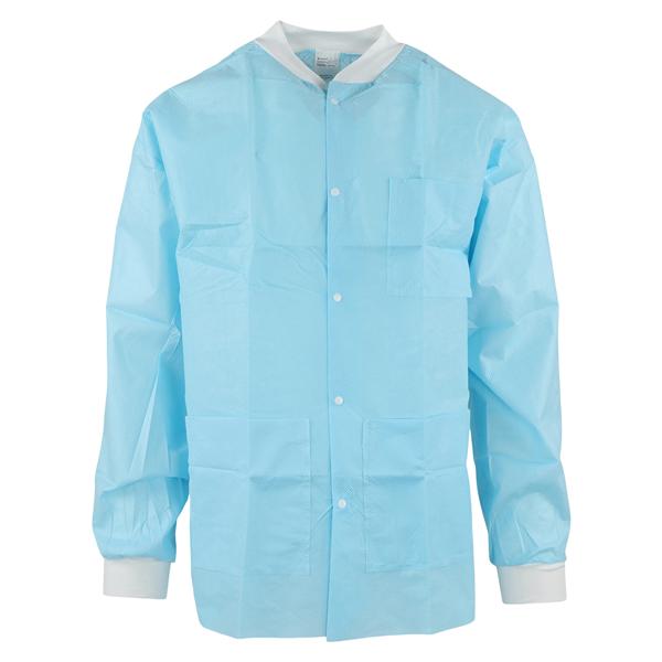 SafeWear Hipster Protective Lab Jacket SMS PP Fbrc Small Soft Blue 12/Bg