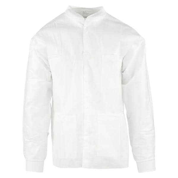 SafeWear Hipster Protective Lab Jacket SMS PP Fbrc Large White Frost 12/Bg