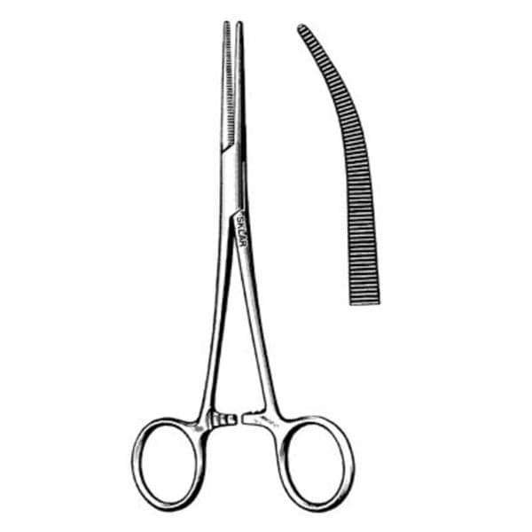Coller Forcep Curved 5-1/2" Ea