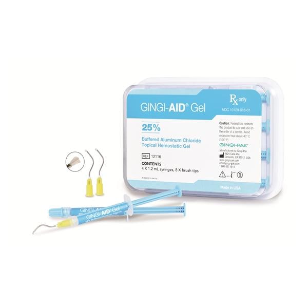 Gingi-Aid 25% Aluminum Chloride Gel Syringe Refill 4/Pk