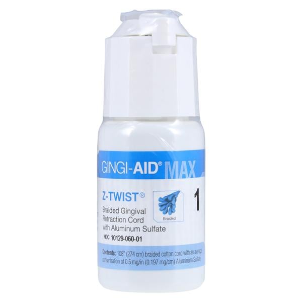 Gingi-Aid MAX Z-Twist Braided Aluminum Sulfate Size 1 Thin Ea, 12 EA/CA
