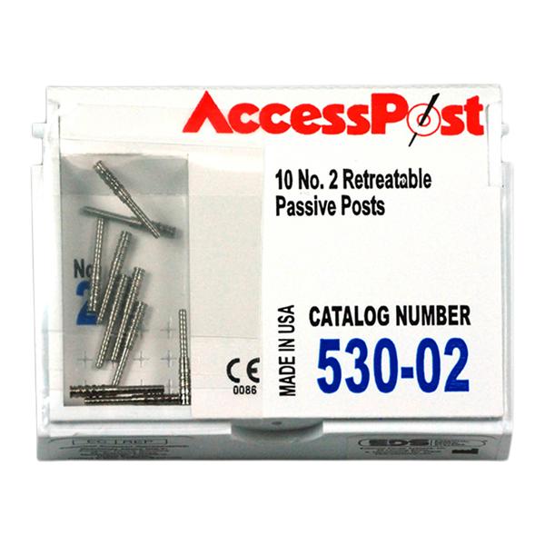 AccessPost Posts Stainless Steel Refill Size 1.35 mm Blue 10/Bx