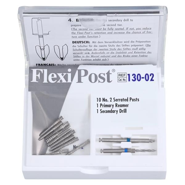 Flexi-Post Posts Stainless Steel Refill Size Blue Parallel Sided 10/Pk