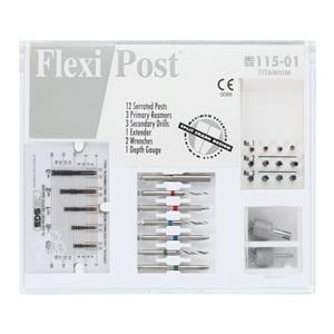 Flexi-Post Posts Titanium Introductory Kit Size 1-2-3 Parallel Sided Assorted Ea