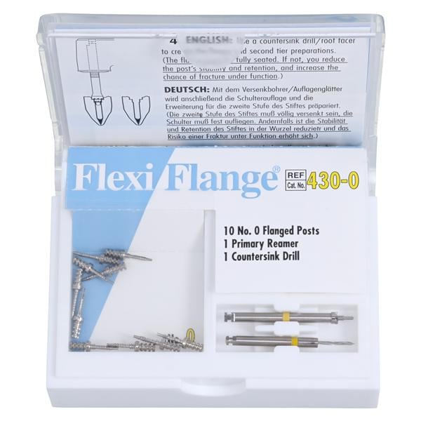Flexi-Flange Posts Stainless Steel Size Yellow Parallel Sided 10/Pk