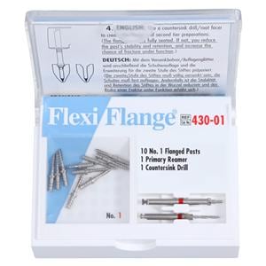 Flexi-Flange Posts Stainless Steel Size Red Parallel Sided 10/Pk