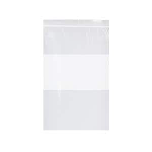 Zip Bag Clear White Block 5x8, 2mil 1000/Bx