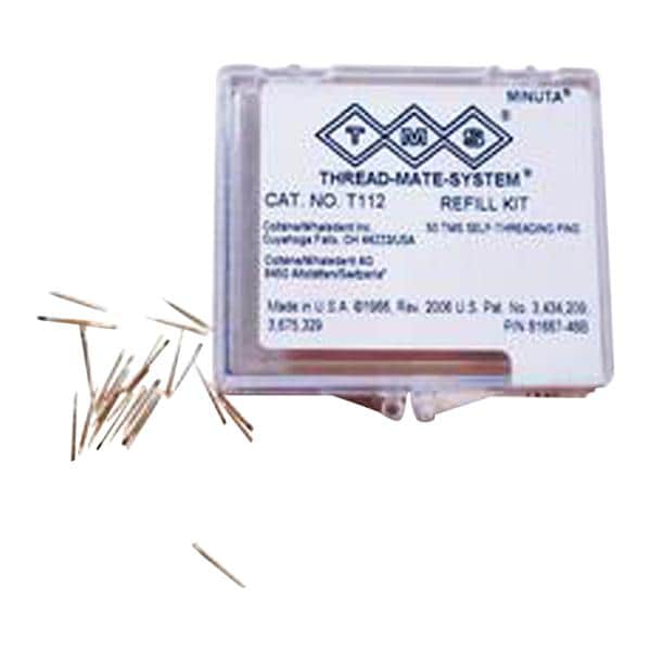TMS Pins Stainless Steel Self Shearing Refill Kit T-112 Minuta 0.0135 in 50/Bx