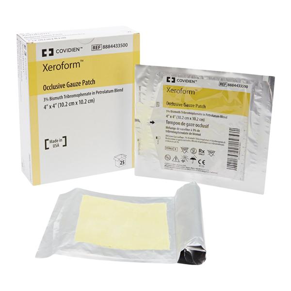 Xeroform Petrolatum Gauze Dressing 4x4" Sterile 3% Bismuth Tribromophenate LF, 6 BX/CA