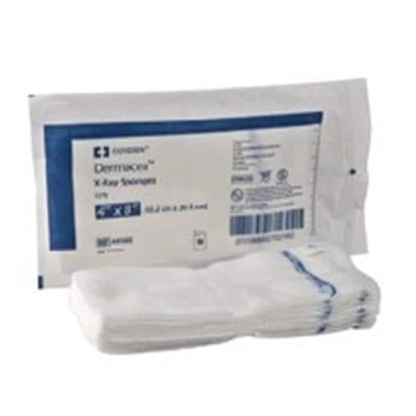 Dermacea 100% Cotton All Purpose Sponge 4x8" 16 Ply Sterile X-Ray Detectable LF