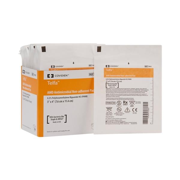 Telfa AMD Mylar Film Pad Dressing 3x4" Sterile Non-Adherent Absorbent LF, 18 BX/CA