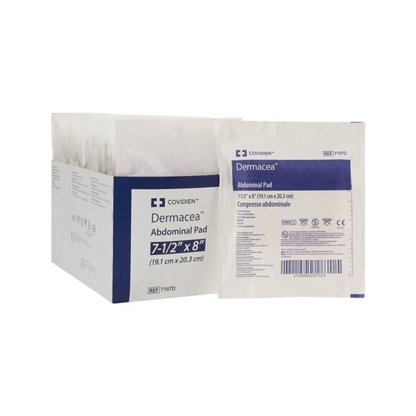 Dermacea Fluff Filled ABD Pad 8x7-1/2" Sterile LF