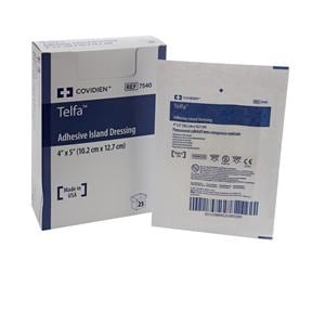 Telfa Cotton/Polyester Island Dressing 4x5" Sterile Non-Adherent Adhesive Abs LF, 8 BX/CA