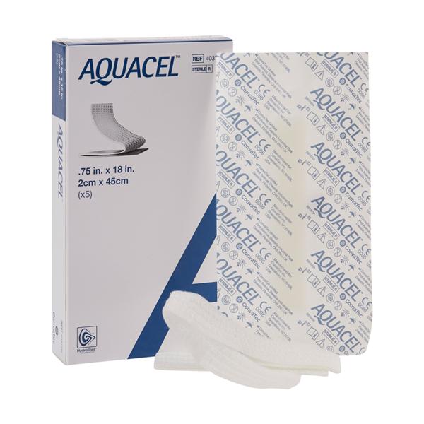 Aquacel Hydrofiber Rope Dressing 3/4x18" Sterile Ribbon Non-Adhesive LF