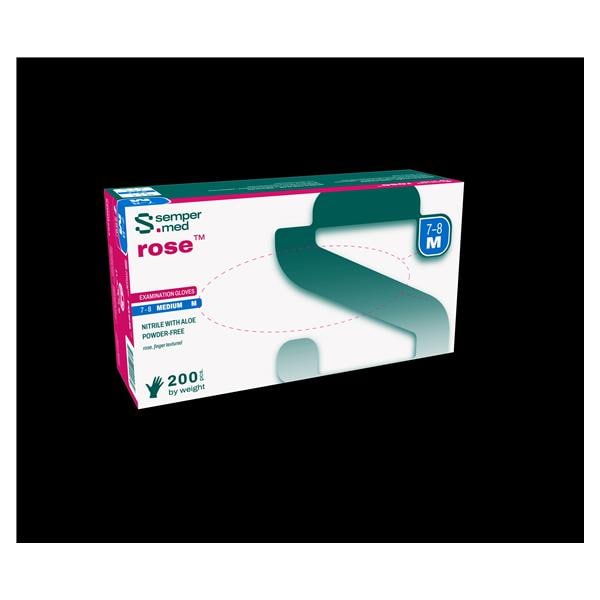 rose Nitrile Exam Gloves X-Small Fuchsia Non-Sterile