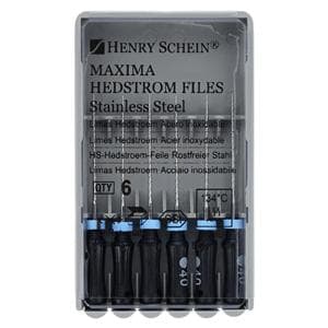 Maxima Hand Hedstrom Files 21 mm Size 40 Stainless Steel Black 6/Bx