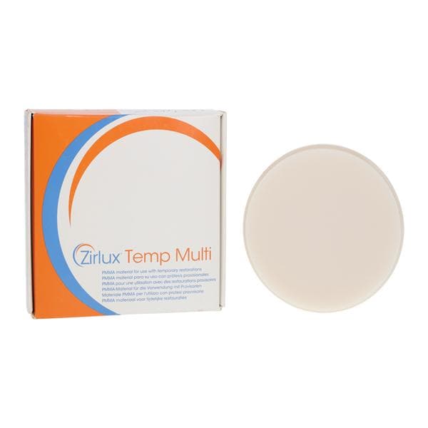 Zirlux Temp Multilayer PMMA Disc BL 98x20mm Ea