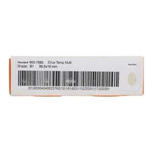 Zirlux Temp Multilayer PMMA Disc B1 98x16mm Ea