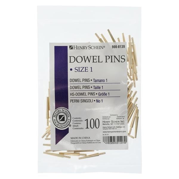 Dowel Pin Small Brass #1 100/Pk