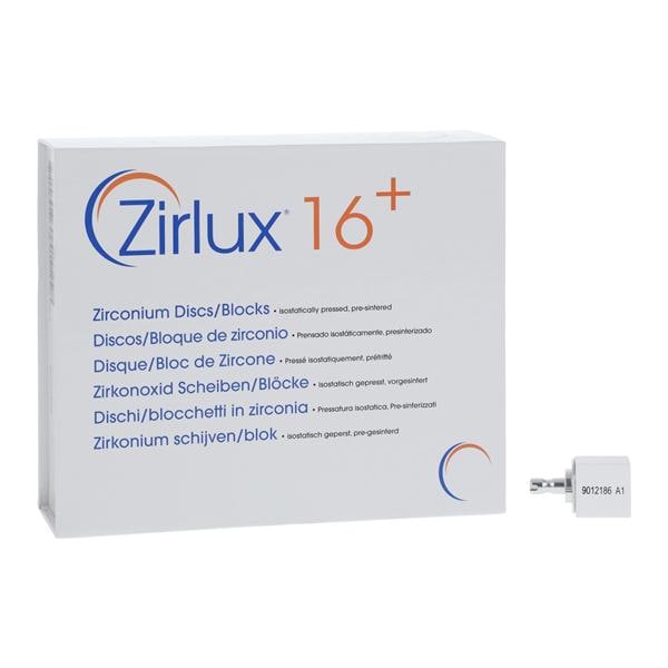 Zirlux 16+ Zirconia Block A1 20x19x15mm 10/Pk