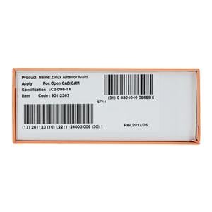 Zirlux Anterior Multi Zirconia Disc C2 98x14mm Ea