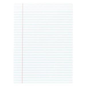 Writing Pad 8.5 in x 11 in Legal Ruled 50 Sheets White 12/Pack 12/Pk