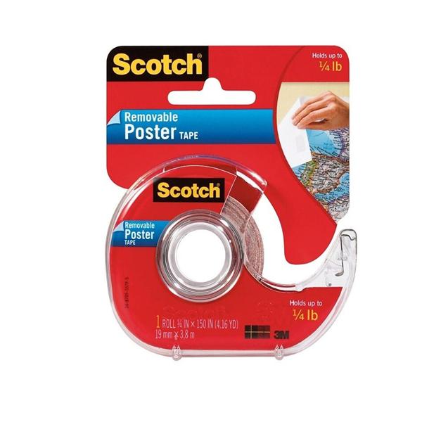 Scotch Wallsaver Removable Poster Tape 3/4 in x 150 in 1/PK
