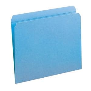 Color File Folder Letter Size Straight Cut Blue 100/Box 100/Bx