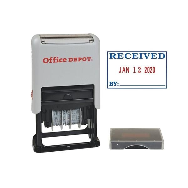 Self-Inking Dater With Extra Pad Received Red/Black Ink Ea
