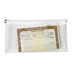 Transparent Zipper Envelopes Letter Size Clear 3/Pk