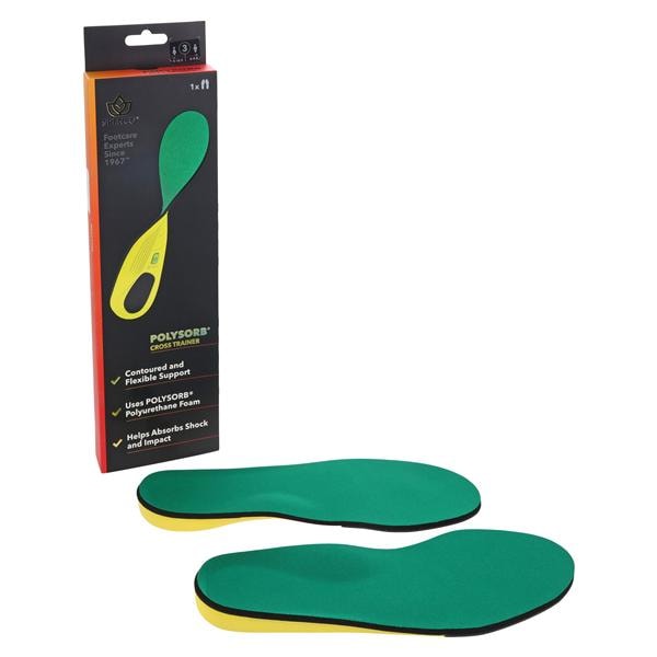 Cross Trainer Insole Green Full Length Men 8-9.5 / Women 9-10.5