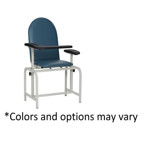 Blood Draw Chair Navy Steel 300lb Capacity Ea