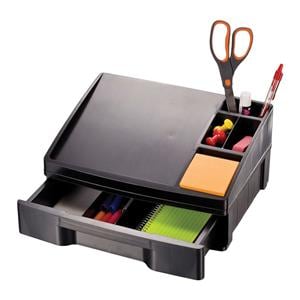 Drawer And Telephone Stand 5 7/8 in x 13 1/8 in x 9 5/8 in Black Ea