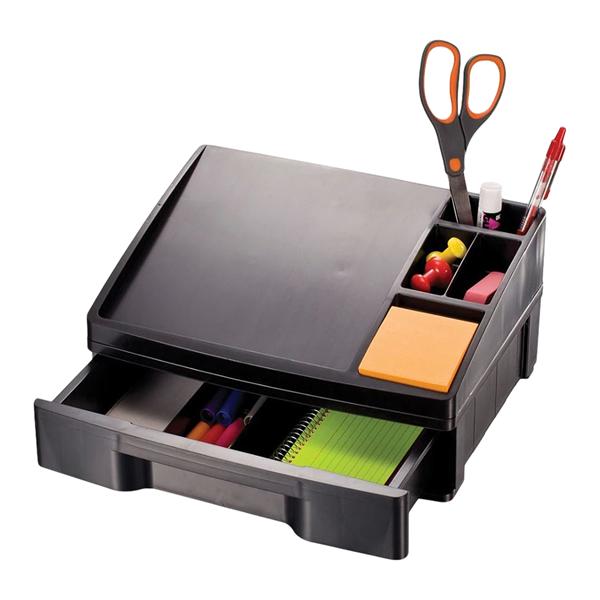 Drawer And Telephone Stand 5 7/8 in x 13 1/8 in x 9 5/8 in Black Ea