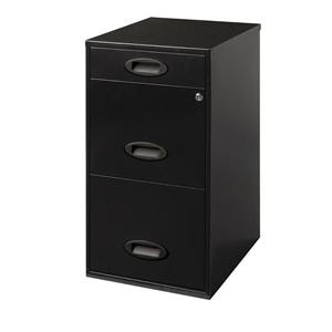 Realspace SOHO File Cabinet Black Steel With Lock 18x14-1/4x27-1/10" Ea