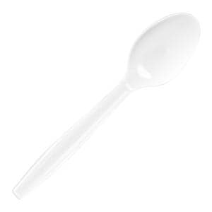 Highmark Medium-Size Plastic Spoons White 1000/Bx