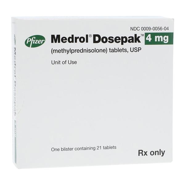 Medrol Tablets 4mg Unit Dose 21/Package Each