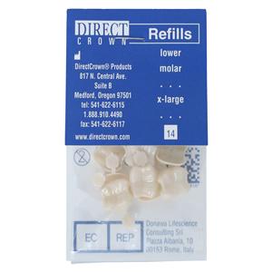 DirectCrown Crowns Size AC14 Lower Molar Replacement Crowns 8/Bx