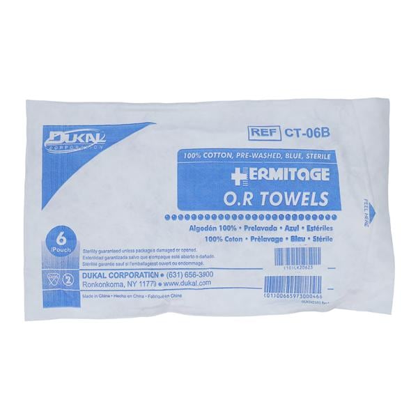 Towel O.R. Blue Sterile, 12 PK/CA