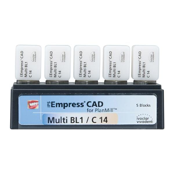 IPS Empress CAD Multi Milling Blocks Multi-Chromatic C14L B1 For PlanMill 5/Bx