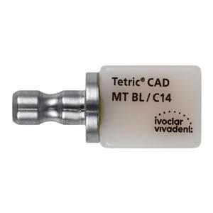 Tetric CAD MT Milling Blocks Medium Translucency C14 BL For CEREC 5/Pk