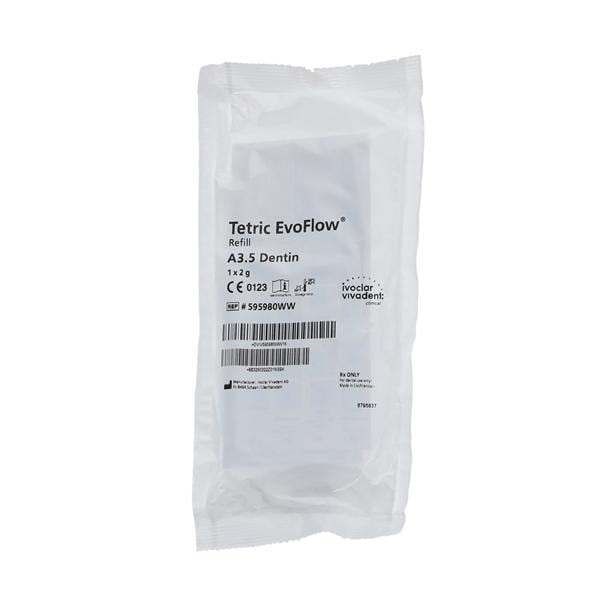 Tetric EvoFlow Flowable Composite A3.5 Syringe Refill 2gm/Ea
