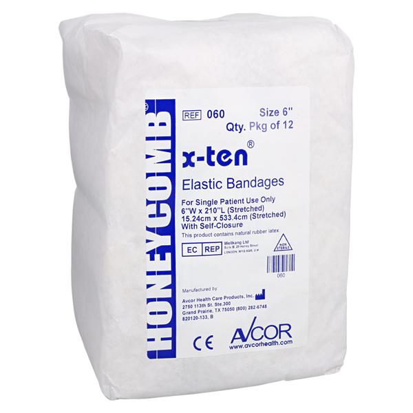 Honeycomb/X-Ten Compression Bandage Elastic 6x210" Beige Non-Sterile 12/Bx, 4 BX/CA