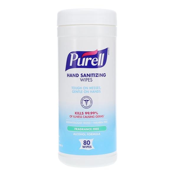Wipes Sanitizing Purell Ethyl Alcohol 80 / Can 80x12/Ca