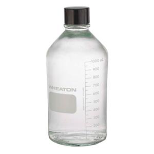 Wheaton Media Bottle Borosilicate Glass Clear 1000mL 24/Pk