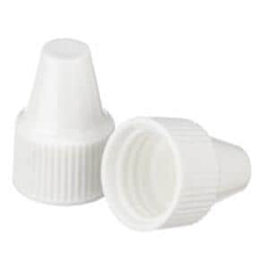Wheaton Dropper Tip Cap Polypropylene White 100/Ca