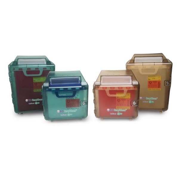 Recykleen Sharps Cabinet Green 5-1/2x13-3/10x14" Plastic For Containers Ea
