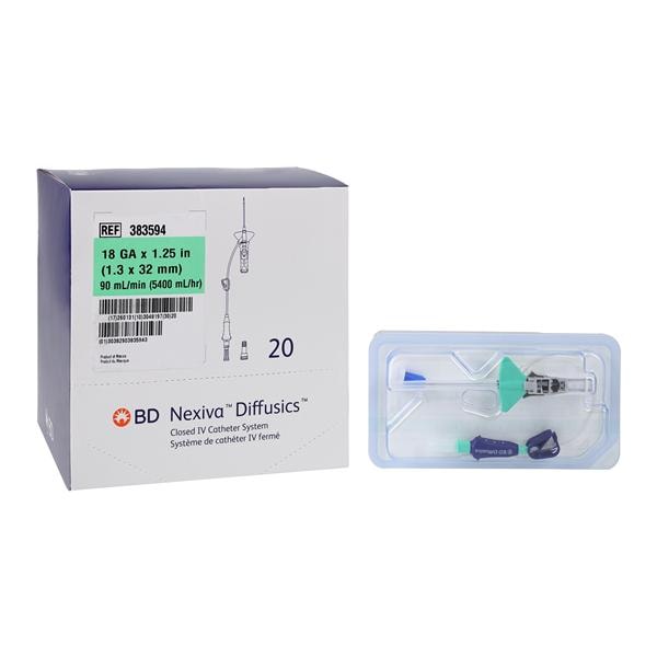 Nexiva IV Catheter 18 Gauge 1-1/4" Closed End 20/Bx