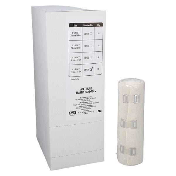 ACE Stretch Bandage Elastic 6"x5yd Beige Non-Sterile 10/Bx, 5 BX/CA