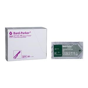 Bard-Parker Safety Lock Steel Sterile Surgical Blade #15 Disposable 50/Bx